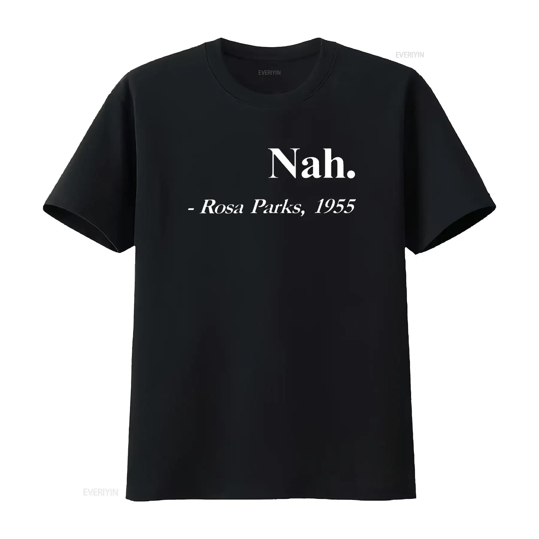 Nah Rosa Parks 1955 Quote Black Pride Mens Long Sleeve T Shirt 2X Large vintage Washed Versatile Stretched streetwear Soft