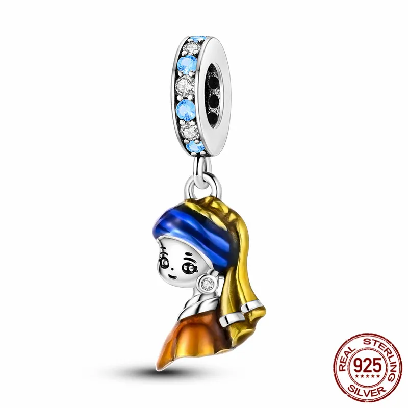 

S925 sterling silver doll charm beads paired with an original bracelet – a perfect DIY jewelry gift for women.