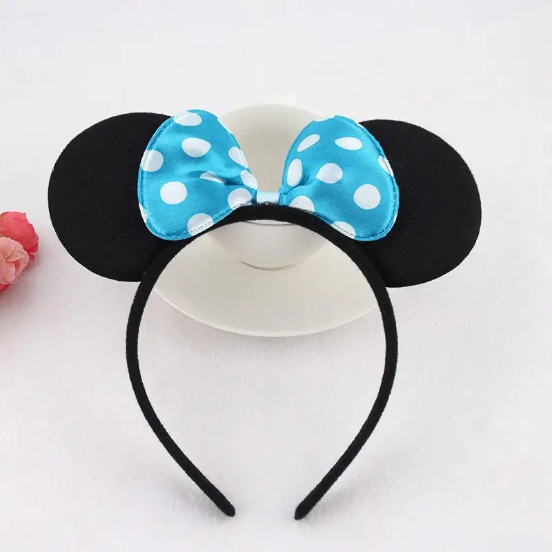 12 قطعة من آذان ميكي ميني باللونين الأسود والأحمر والوردي، عصابة رأس على شكل فيونكة ديزني، مستلزمات هدايا لحفلات أعياد الميلاد #5