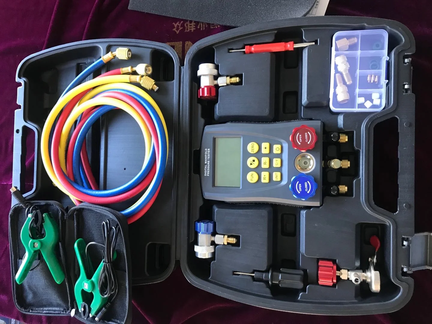 Koeldrukmeter Digitale spruitstukmanometer Vacuümdruk Temperatuurmeter Test Airconditioning