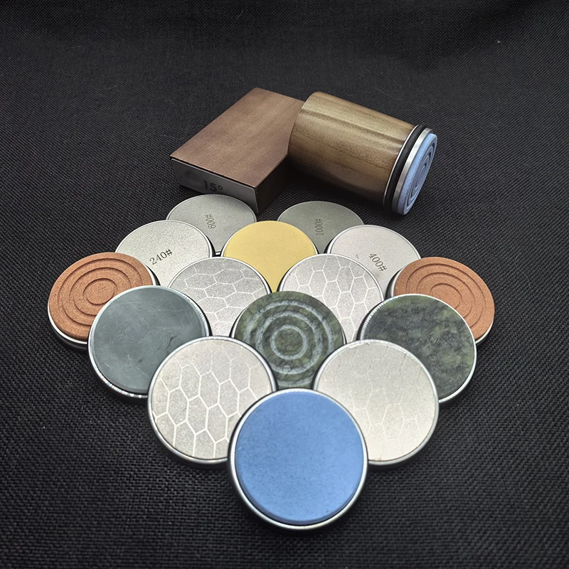 Afilador de cuchillos rodante, piedra de afilar, accesorio de piedra de afilar, herramienta profesional de afilado de cuchillos de cocina de diamante, pulido de ágata