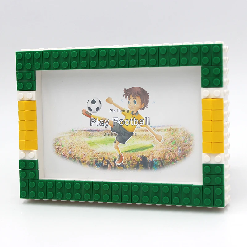 1pc  football Photo Frame,Color Block DIY picture Frame For Home Decorationstage setting, character combination