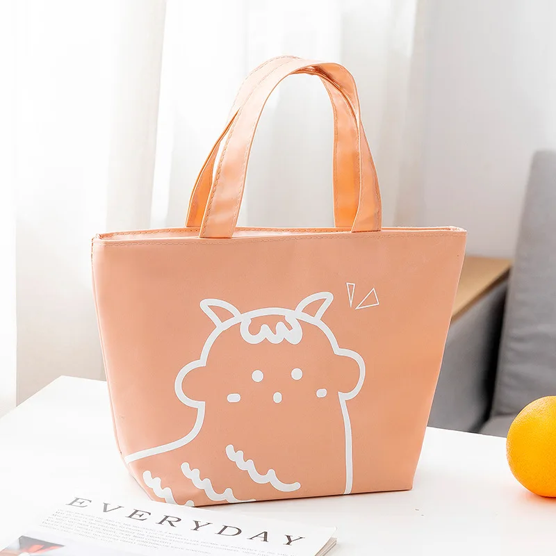 Kids Lunch Bags for Women Cartoon Bento Bag Minimalist Student Handbag Insulated Picnic Bag Mother Kids Bags for Girl Mochila