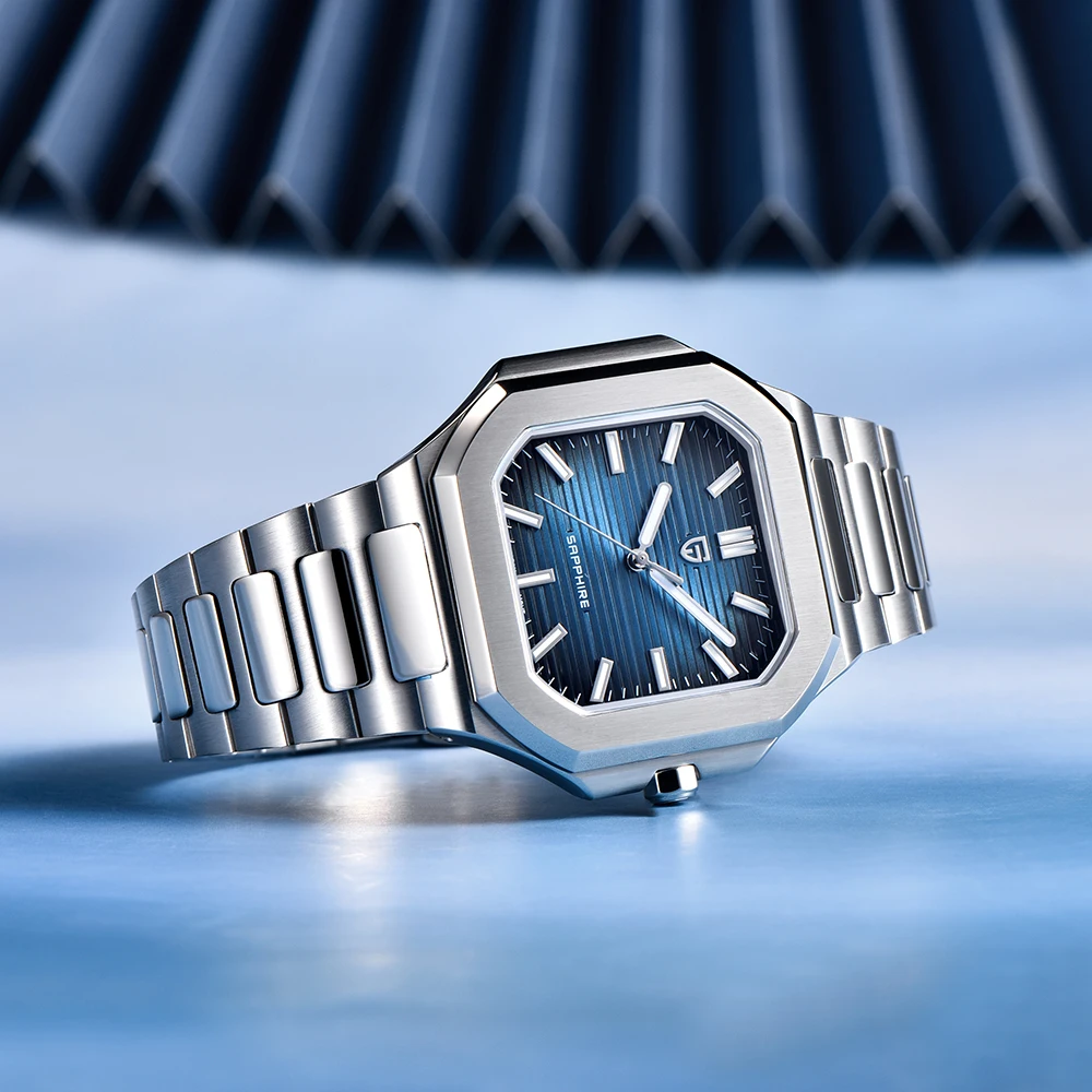 2025 جديد PAGANI تصميم ساعة رجالي العلامة التجارية الأعلى ساعة كوارتز المسمار تاج الساعات للرجل الياقوت مرآة ساعة رياضية مع صندوق هدية