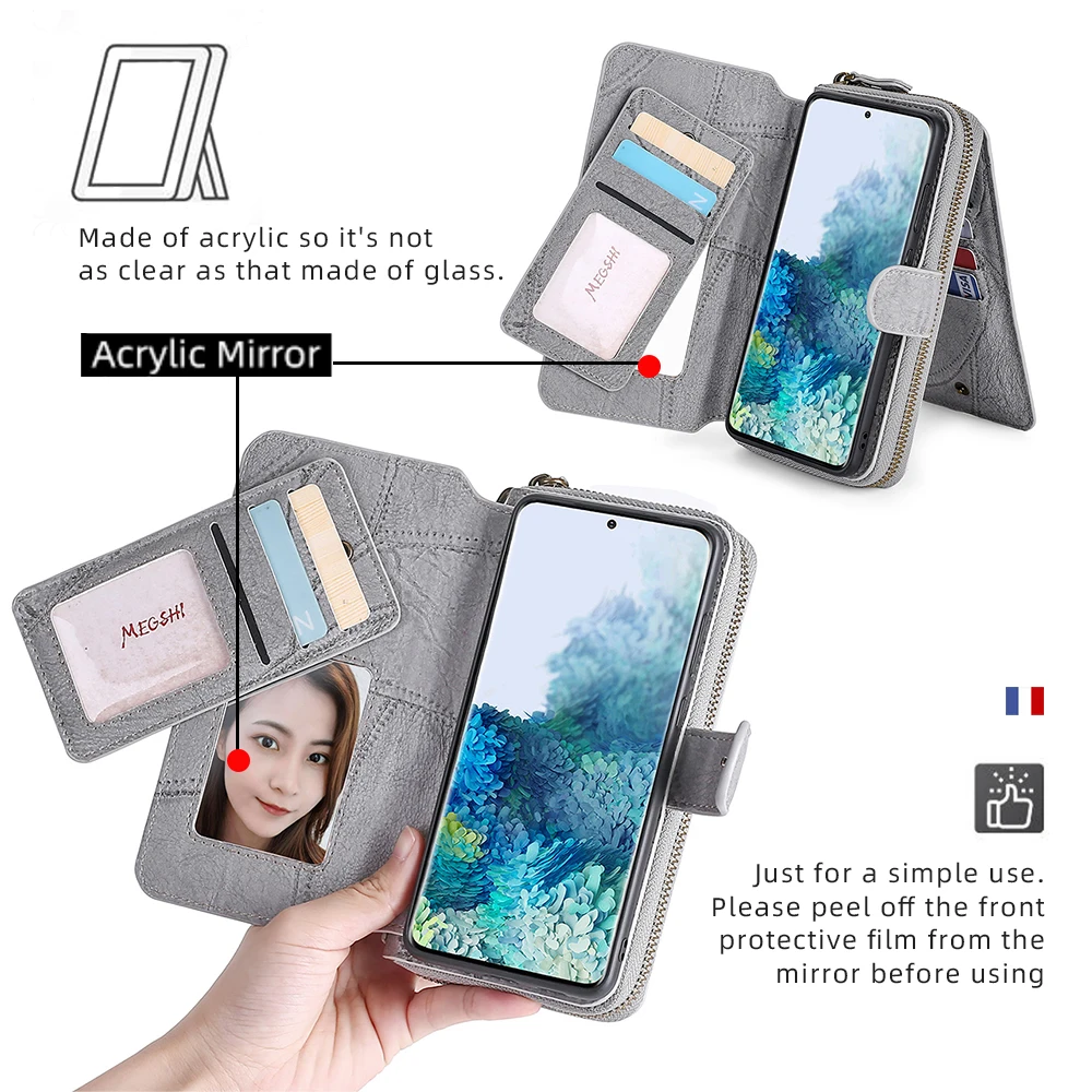 Wallet Phone Case For Samsung Galaxy S7 S8 S9 S10 S21 S22 S21FE A10 A12 A20 A30 A30S A31 A32 A41 A42 A50 A52 A70 A72