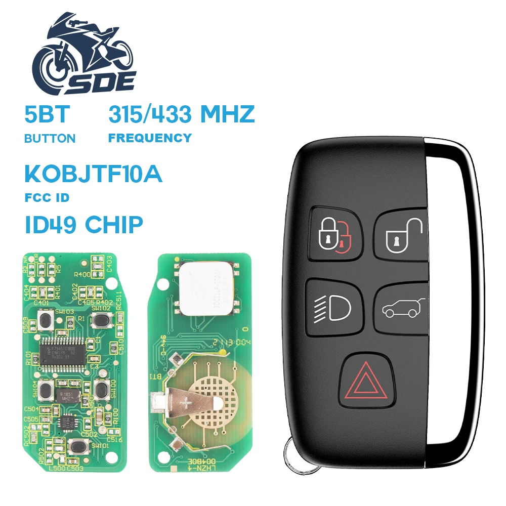 

Ключ SDE для Land Rover Range Rover Evoque Freelander Discovery4 ID49 чип 315 МГц 434 МГц без ключа Entery FCC: KOBJTF10A