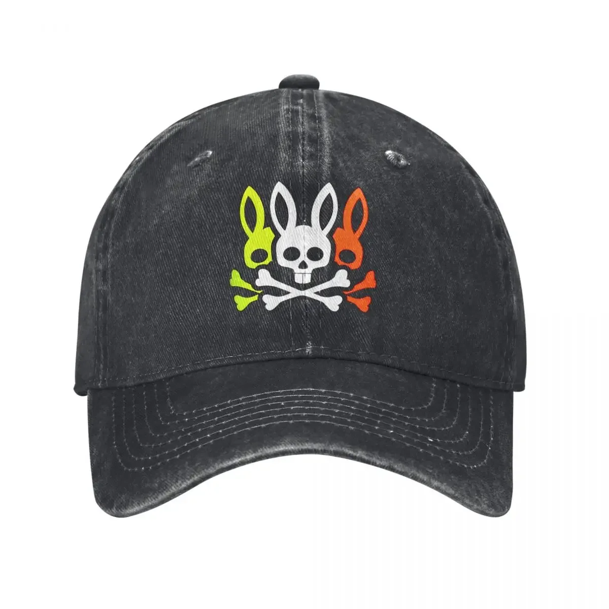 Green White Orange Skeleton Rabbits Baseball Cap Cartoon Street Style Couple Women Trucker Hat Hunting Camping Baseball Caps