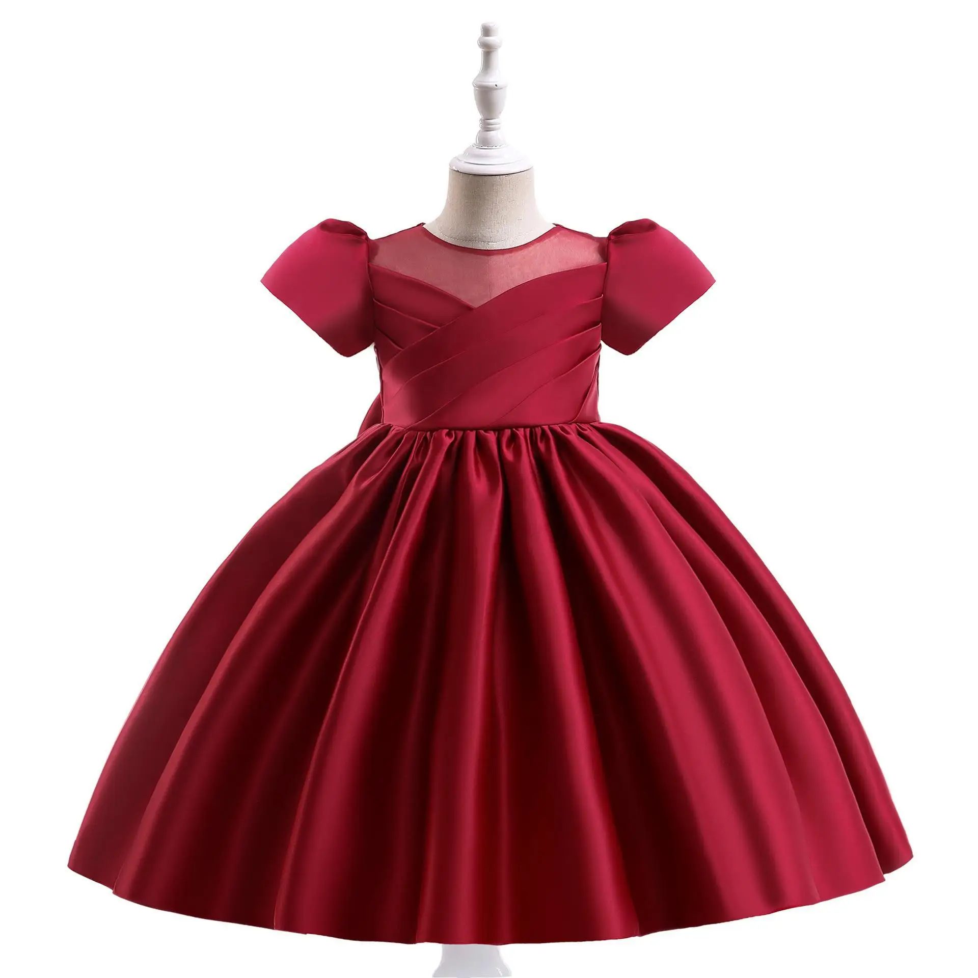 Xmas Gift Dress Newborns Toddler Clothing Baptism Princess Party Costume Baby Girl Clothes Pageant Big Bow 1st Birthday Dress