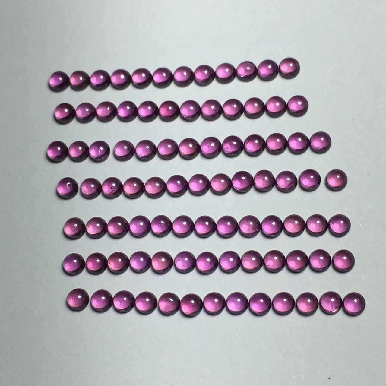 Factory Wholesale 100% Real Natural Half-Round Shape Rose Red Garnet Gemstone Loose Gems Diy Material for Jewelry