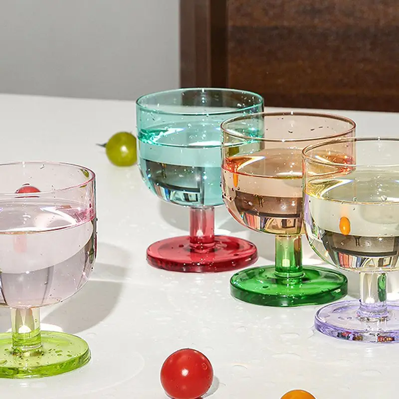 High Aesthetic Candy Cocktail Dessert Cup, Girls' Shot Glasses Kawaii Cup, Bar Accessories Glass Cups,Holiday Gift Whiskey Glass