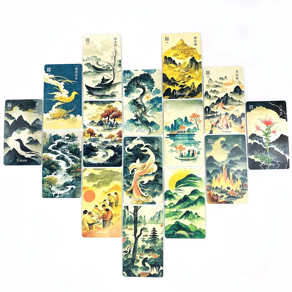 New Oracle Cards A 64 Cards Of Chinese Landscape Beauty, Showcasing China, Understanding China,Perfect For Divination & Collecto view 5