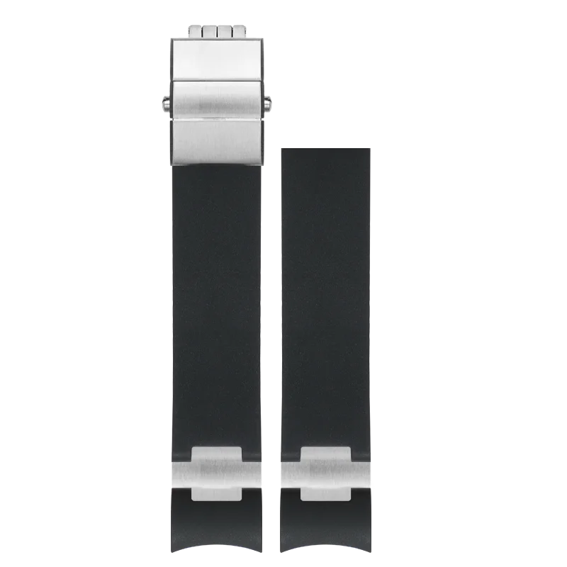 حزام ساعة سيليكون متوافق مع مجموعة Ulysse Nardin للغوص والملاحة 353 8003 263 - طرف منحني أصلي، 22 مم