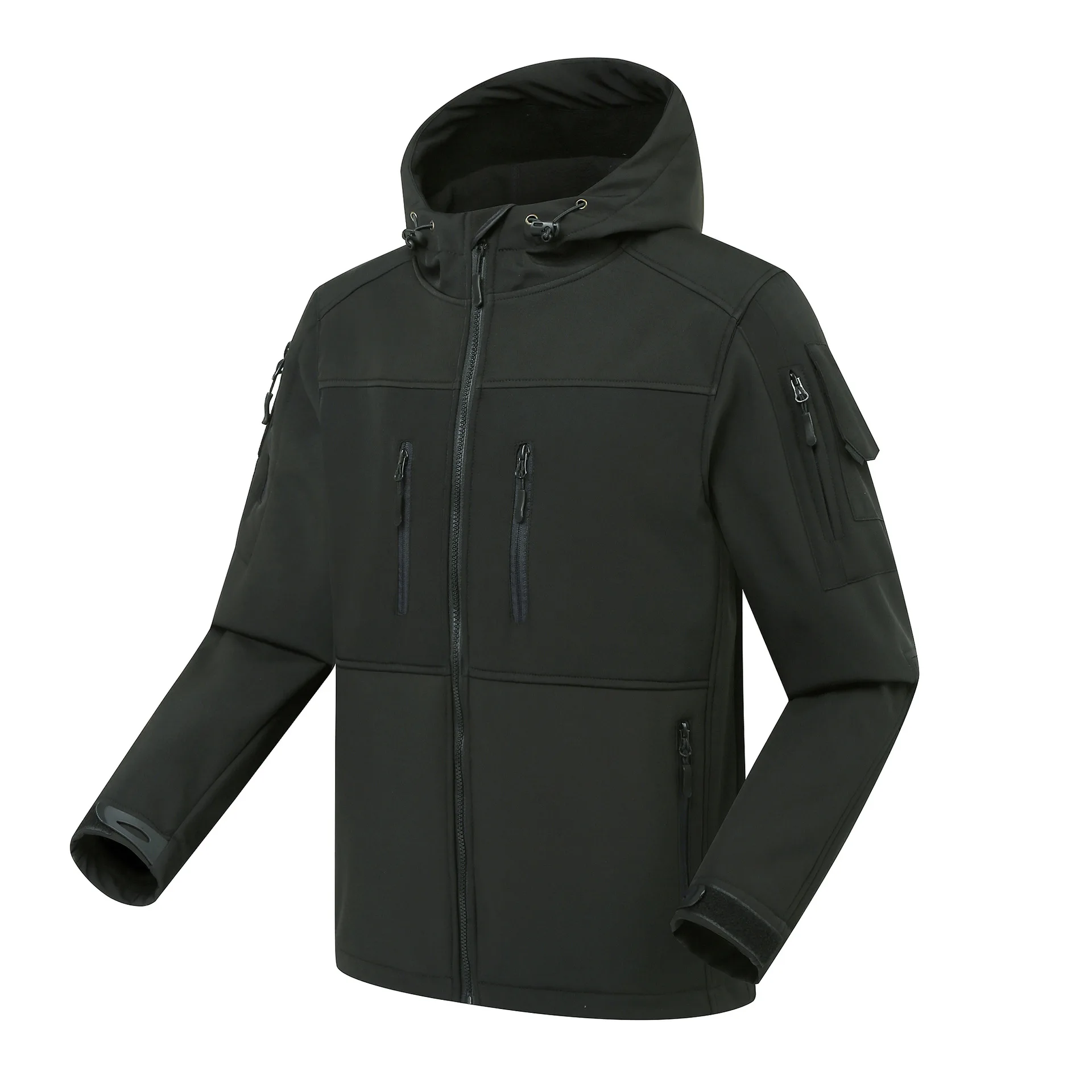Outdoor Tactical Soft Shell Jacket Men's Three-in-One Spring Autumn Style Windproof Waterproof Fleece Lined Shell Coat