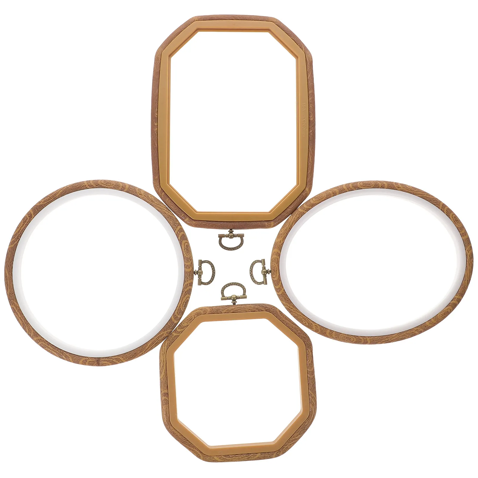 

4Pcs Embroidery Hoops Cross Stitch Circles Sewing Frames Mini Craft Rings for DIY Handcraft Wall Wedding Decor Supplies