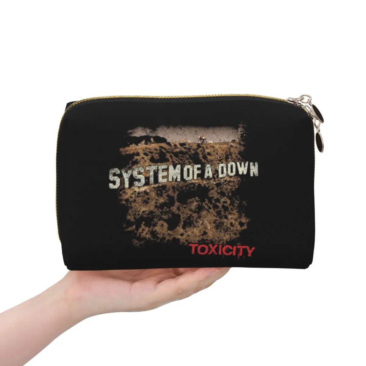System Of Band A Down Women Cosmetic Bag Travel Makeup Organizer Pouch Toiletry Storage Dopp Kit Case