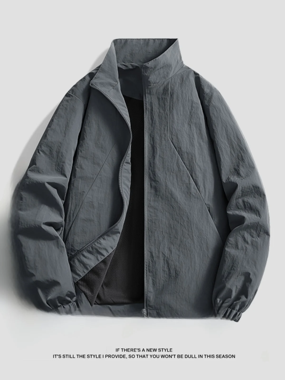 

Spring Autumn ort Sle Men's Jaet Lightweight Single Layer Windproof Outdoor Sports Coat Zipper Closure Casual lin