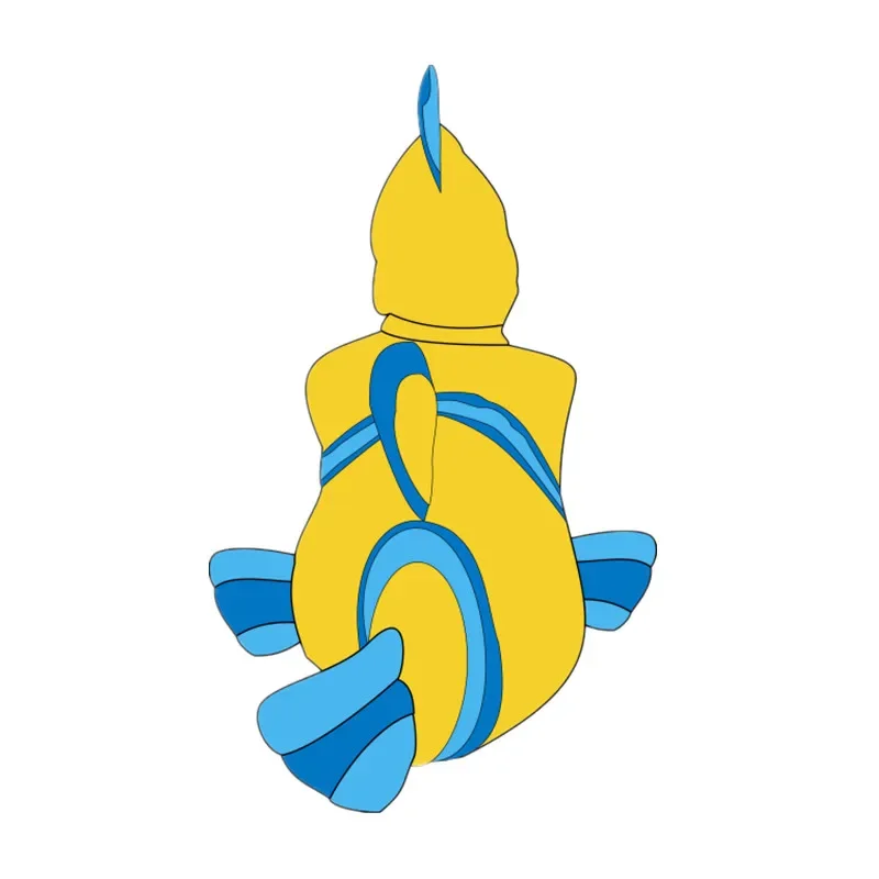 Toddler Nemo Costume Anime Little Yellow Fish Costume con cappuccio Baby Halloween Adventure Costume Cosplay