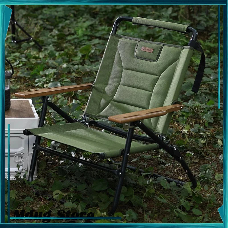 

Outdoor Padded Camping Chairs Beach Adults Backrest Armchairs Camping Chairs Travel Lawn Sillas De Playa Garden Furniture