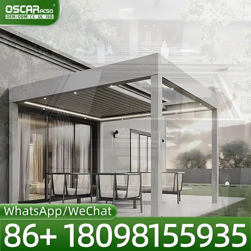 HotSelling Double Glazed Sliding Patio Doors for 4 Season Waterproof Sunroom Outdoor Residential Insulation in USA pergolas
