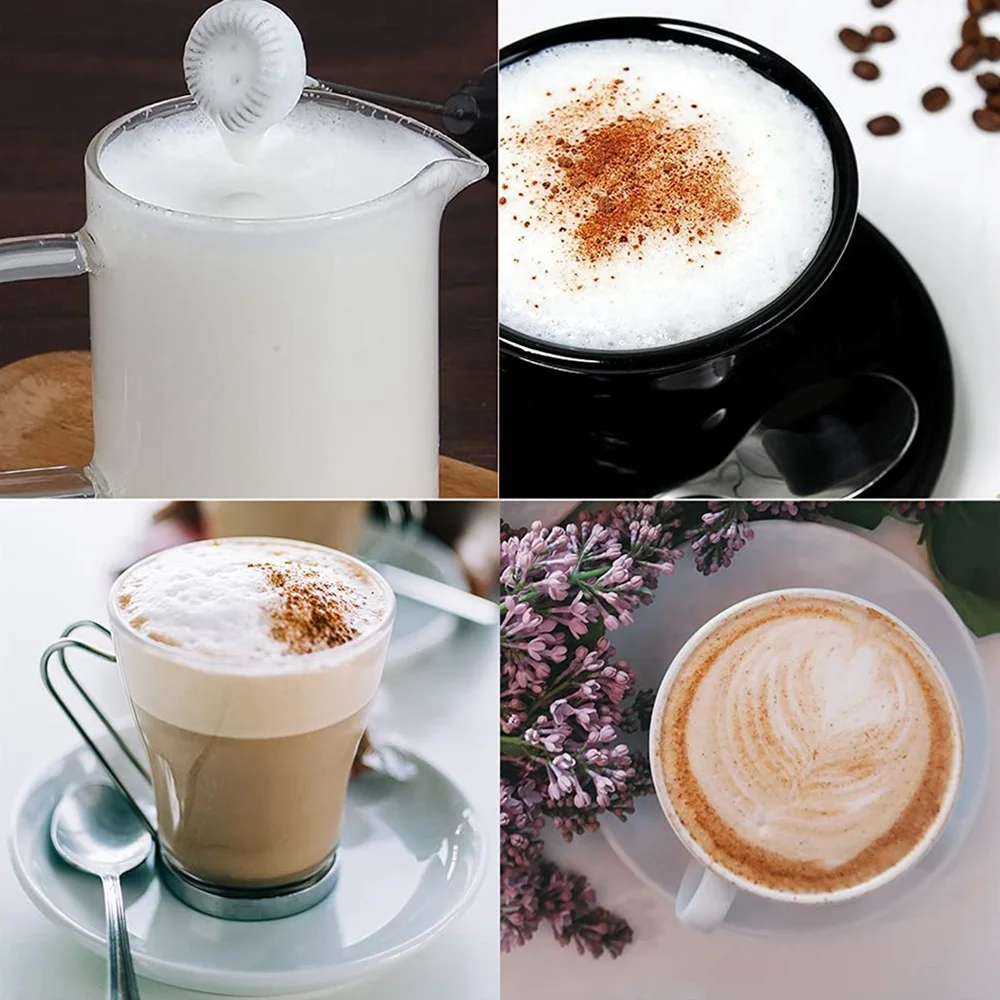 ABIY Electric Milk Frother,Coffee Frother Handheld Rechargeable Milk Frother 3 Speeds Drink Mixer For Cappuccino Latte