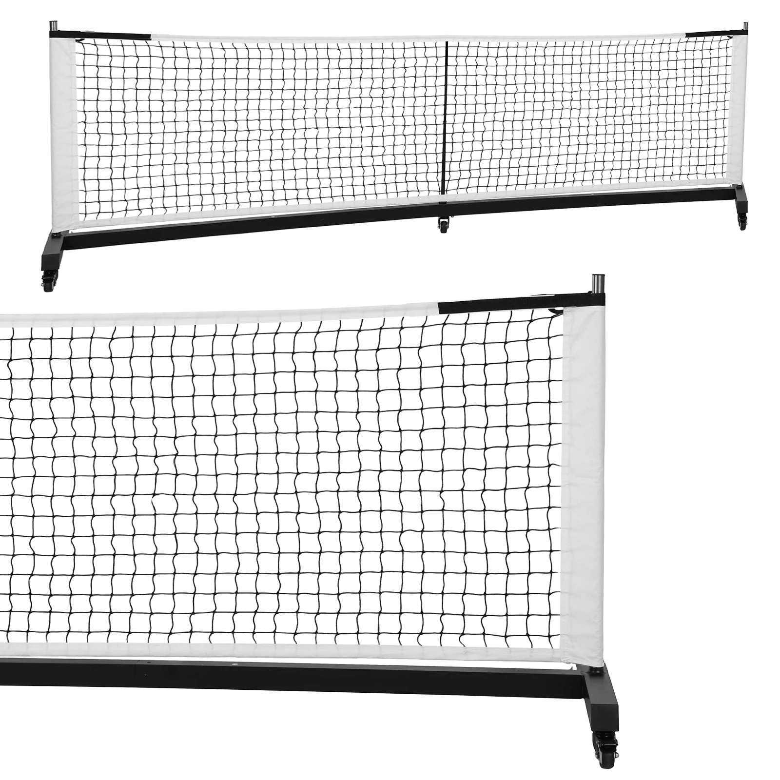Heavy Duty Pickleball Net with Wheels Professional Pickle Ball Game Net Stand 22Ft Lightweight Training Practice Equipment