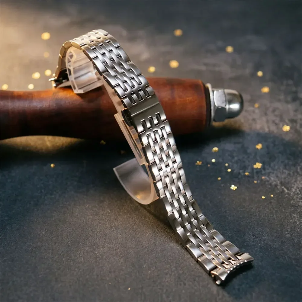 For Tissot Men Gentleman 1853 Le Locle Couturier T006 T41 WatchbandsSolid Stainless Steel Waterproof Anti-Rust 19MM Watch Strap