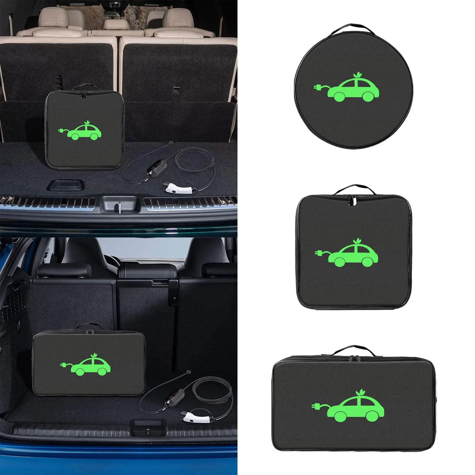 

EV Cables Bag Cords Storage Organizer Wear Resistant Portable Lightweight Cable Carry Case for Electric Vehicle