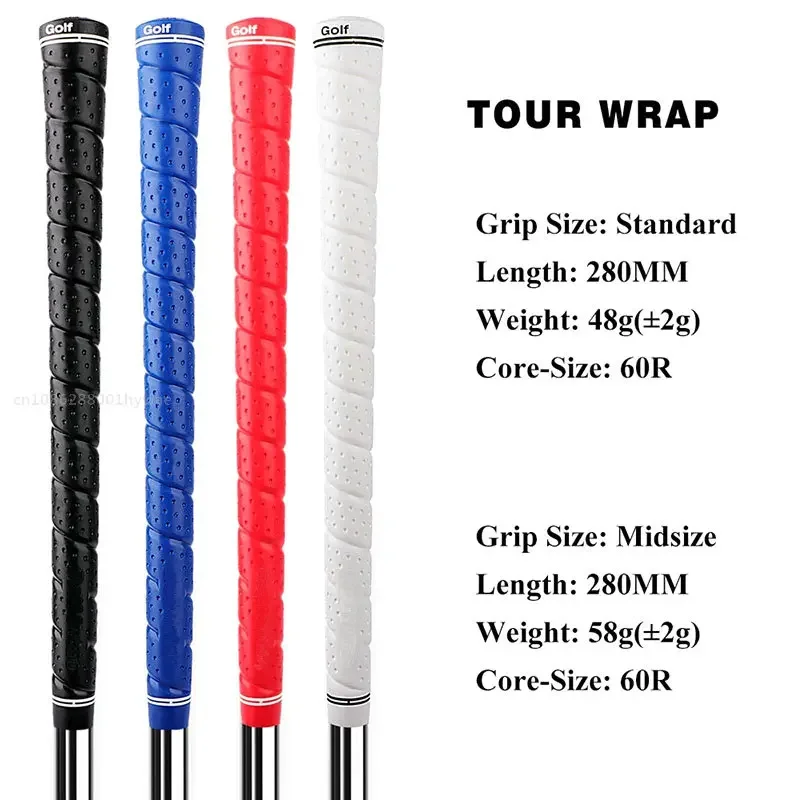 Punhos padrão do clube de golfe, envoltório Golf Grip, Material TPE, 4 cores para escolher, 13pcs por lote