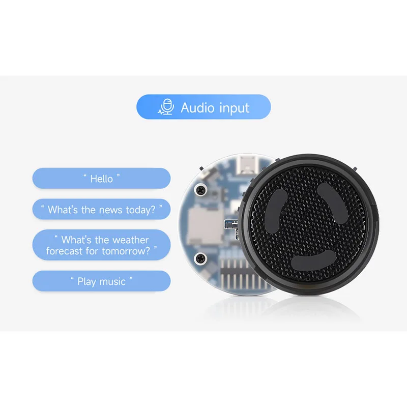 

ESP32-S3 AI Smart Speaker Development Board Dual Mic Array Noise Reduction Echo Cancellation RGB Light Audio Module