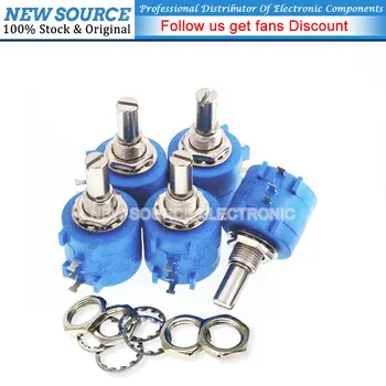 Potenciómetro de resistencia ajustable, resistencia 1K, 2K, 5K, 10K, 20K, 50K, 3590 K, Ohm, serie 100, 3590, 102, 202, 502, 3590S-2, 1 piezas, 103 S