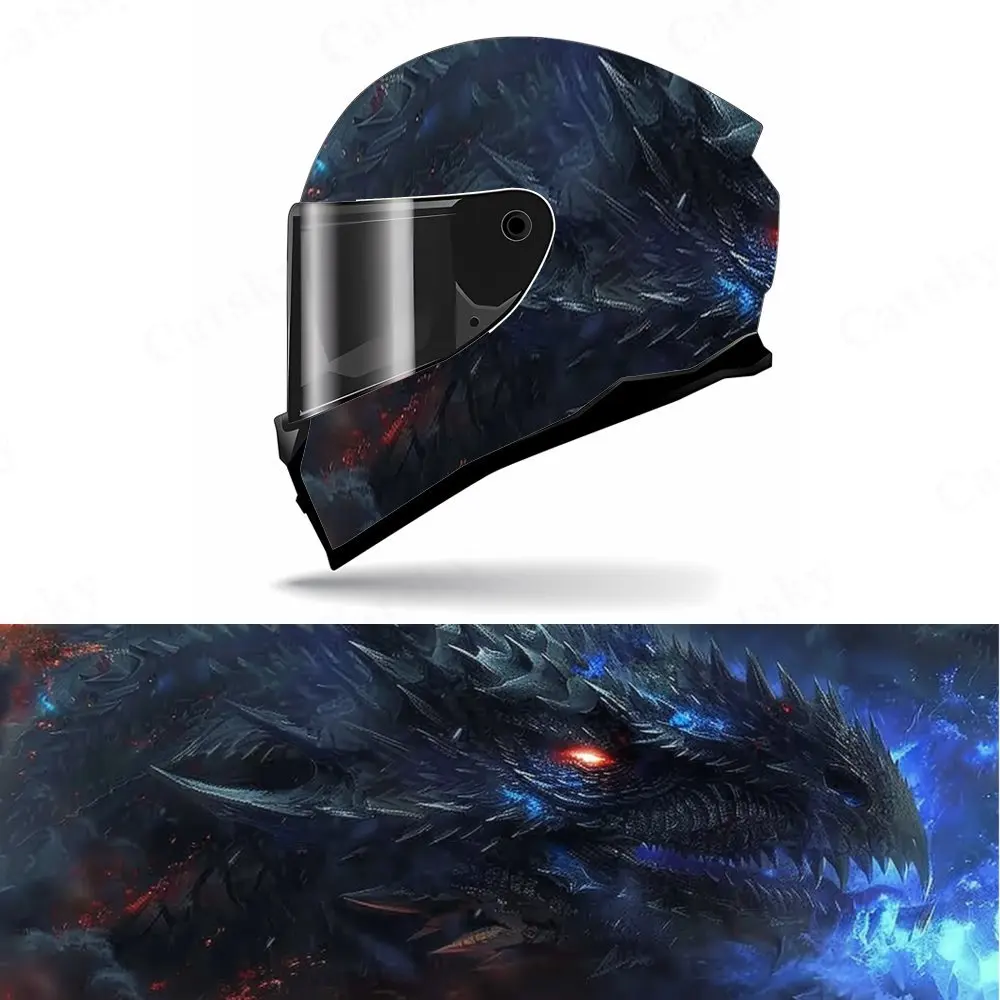 

Наклейка на шлем Smoji Dragon — прочный материал ПВХ, водонепроницаемость и устойчивость к царапинам, инъекционная загадочная сила в шлеме,