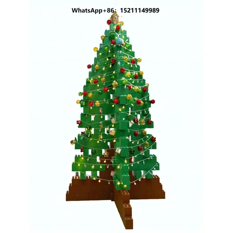 Eco Friendly Building Block Puzzle Christmas Tree DIY Assemble Foldable Portable Reusable