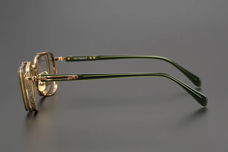 Titan Schildkröte Lesebrille Männlich Handgemachte Schmale Brillen Rahmen Anti Blaues Licht Gläser +1,0 1,5 1,75 2,0 – Detail 5