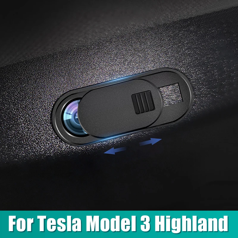 

Для Tesla New Model 3 Highland 2024, внутренняя камера автомобиля, защитная крышка для конфиденциальности, чехол для веб-камеры ПК, аксессуары для интерьера