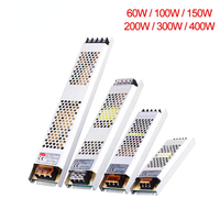 Ultra Thin LED Power Supply DC 12V 24V Lighting Transformers 60W 100W 150W 200W 300W 400W AC180-260V Driver For LED Strip Lights