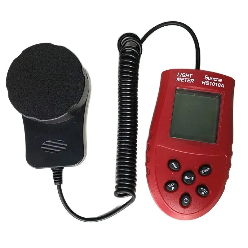 New 200,000 Lux Automatic HS1010A LCD Digital Light Meter Luxmeter Lux/FC Meters Illumination Handhold Light Luminometer