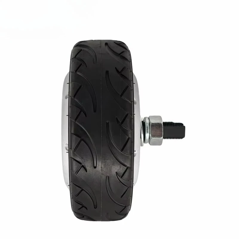 9.5inch 48V 800W 300kg Load Single Axle IP65 BLDC Hall Encoder Flat Rubber Tire Inwheel Hub Motor for Agricultrual Robot