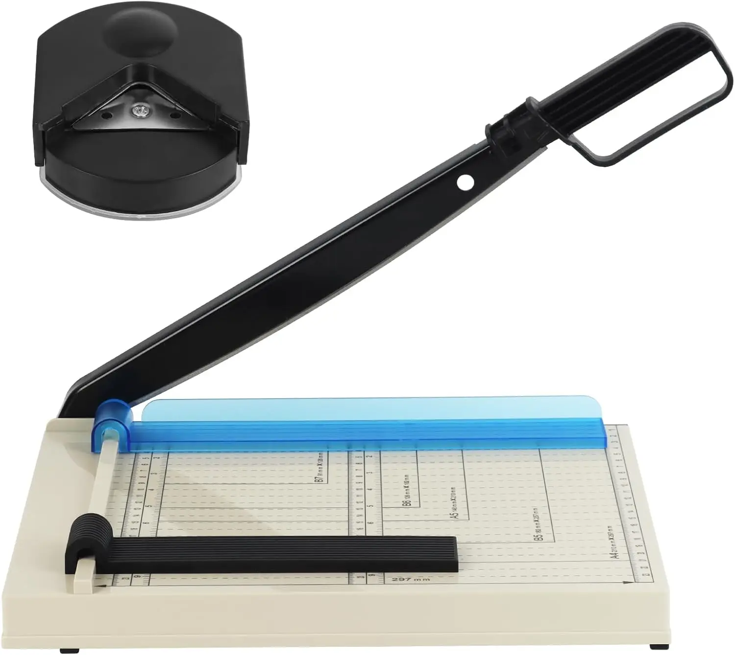 

12" Guillotine Paper Cutter, A4 Heavy Duty 12-Sheet Trimmer with Corner Rounder for Cardstock, Photos, Crafts & More