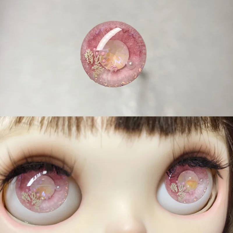 Eyes For Toys BJD Blyth Doll Accessories Sparkling Drop Glue pink Cute Eye Piece Eyes For Dolls Crafts For BJD Dolls Pieces