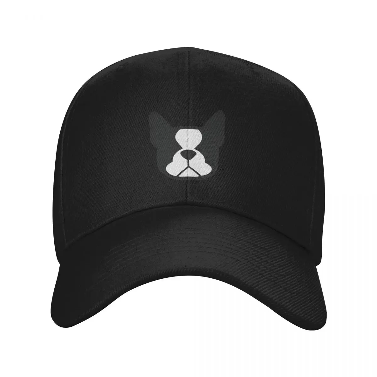 Boston Terrier face in black and white - bold Boston silhouette - copyright Smooshface United - Boston Terrier gift Baseball Cap