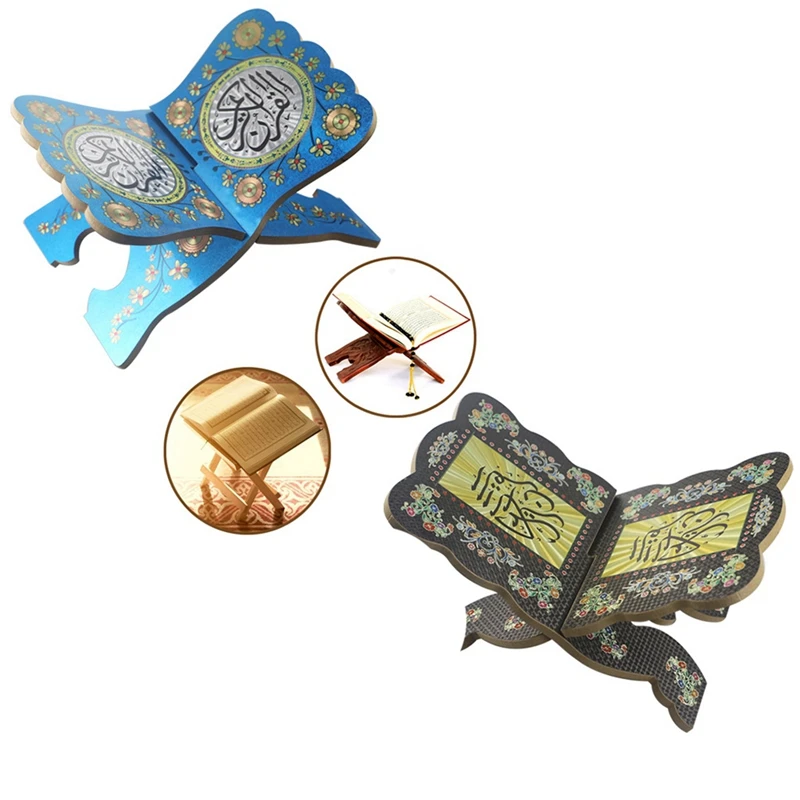 A48R-Wood Book Stands Intersect Frame Wood Book Holder,Open Bookstand For Display Reading For Art,Bible,Cookbook