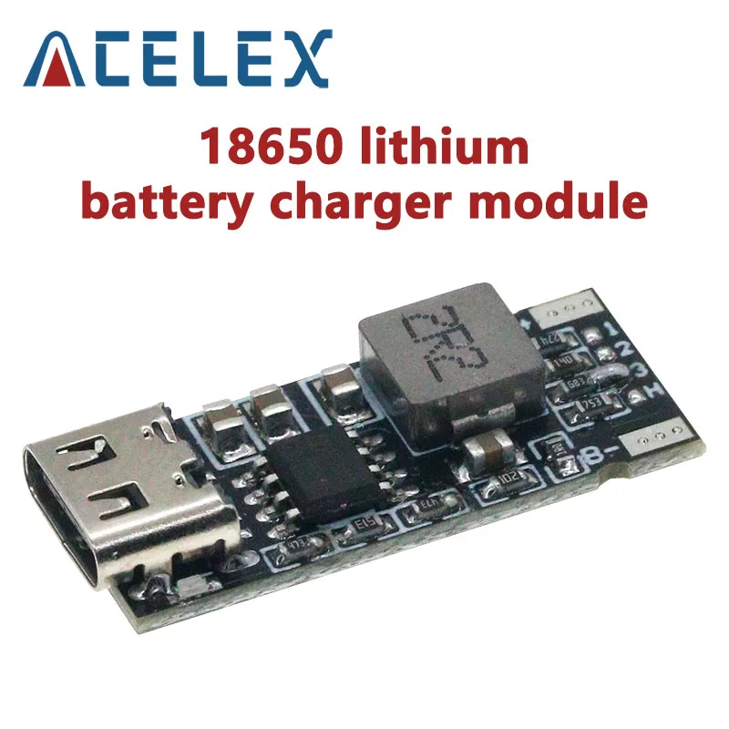 18650 lithium battery charger module with high current 21700 polymer ternary 5V to 4.2V Type-C