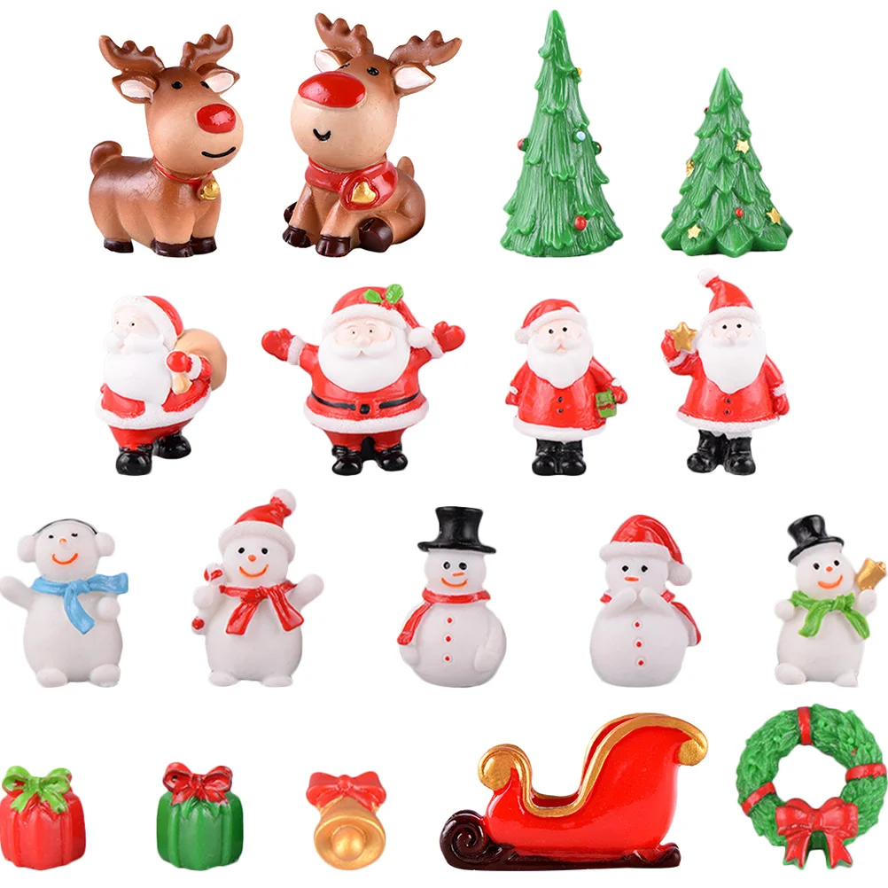 

Xmas Tree Ornaments Halloween Outdoor Decorations Miniature Figurines Snowman Christmas Wreath