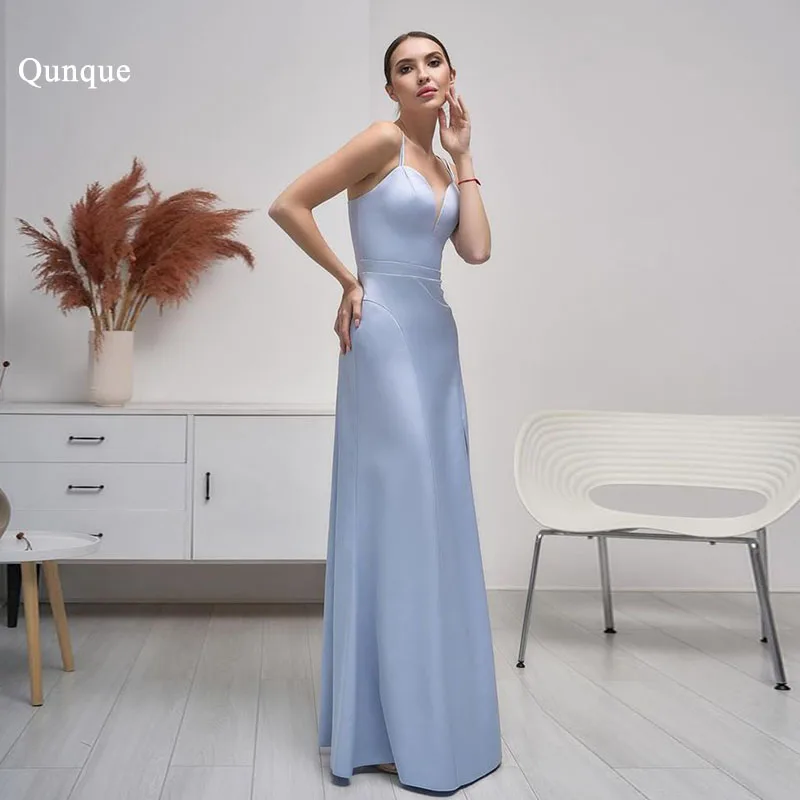 

Qunque Detachable Straps Evening Dress Customized Vestido Fiesta Mujer Sweetheart Mermaid Simple Prom Gowns Abendkleid Luxus