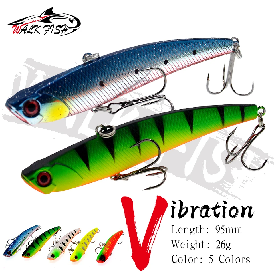 WALK FISH 95mm 26g Vibration Fishing Lure Long-range Submerged Hard Bait Bionic Artificial Bait Lure Fishing Bai Fishing Winter