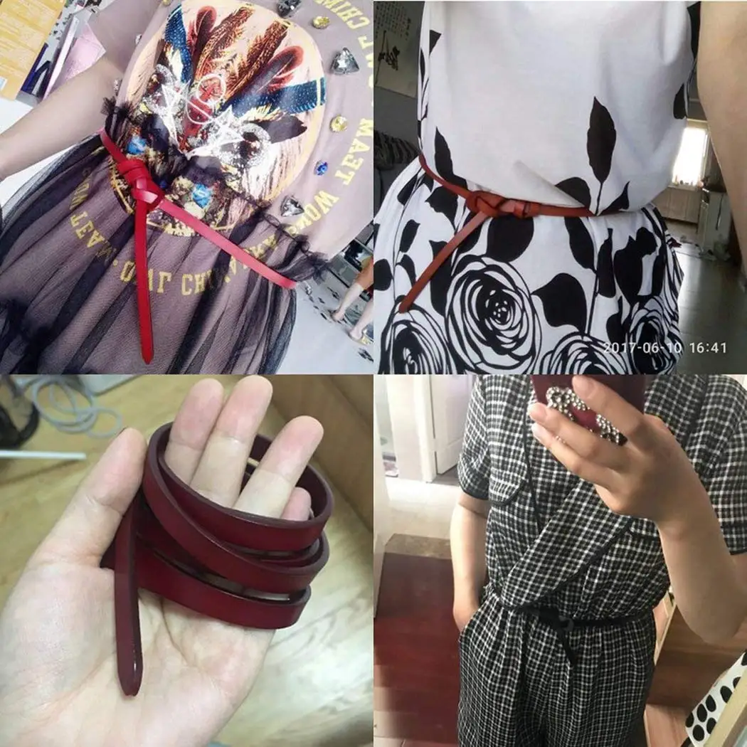 Stylish Thin Knotted Belt Vintage Solid Color Casual Waistband ElegantDecorative Dress Coat Girdle For Women