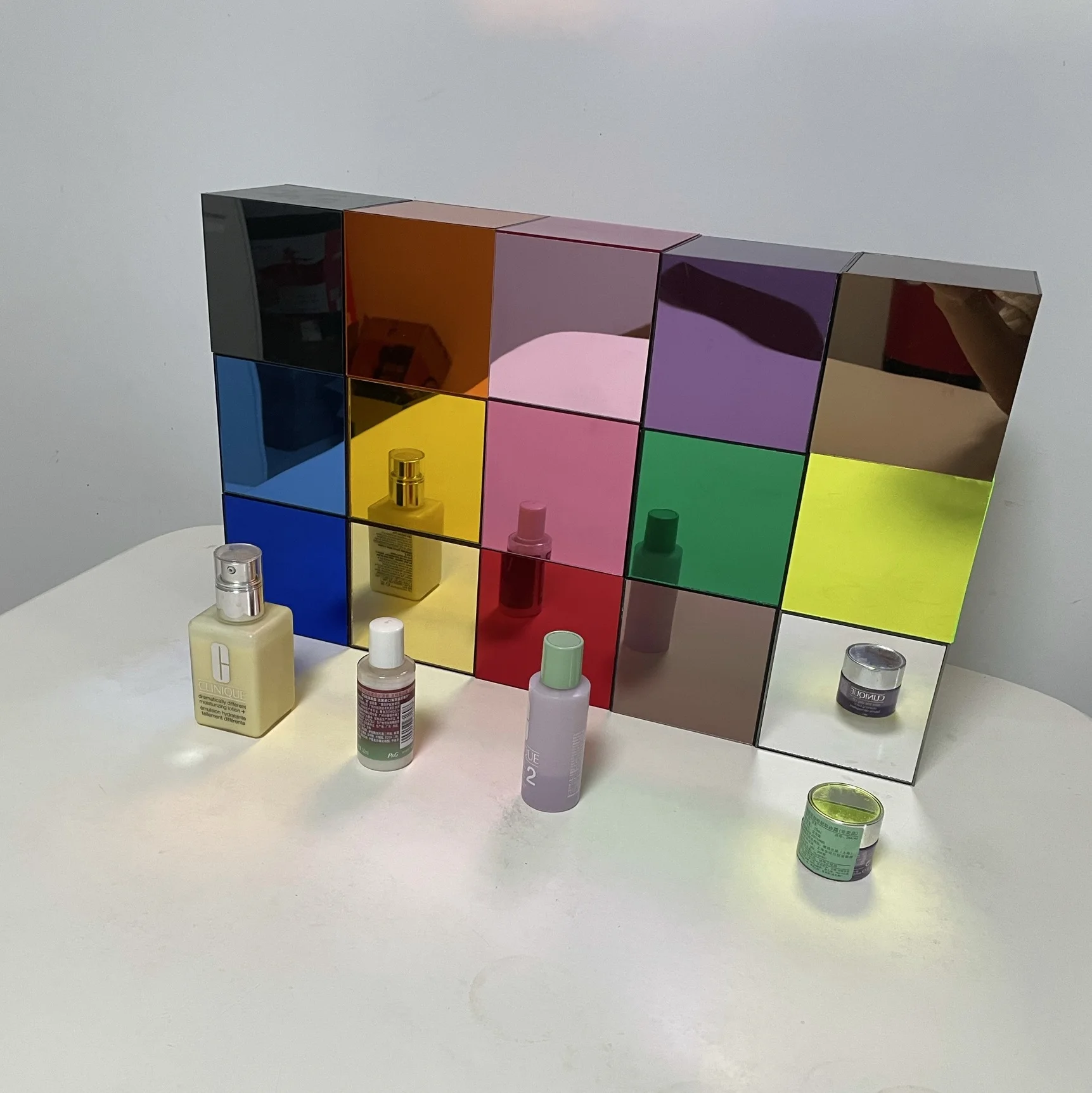 200x200x3 مللي متر Colorufl الاكريليك مرايا الحائط الاستخدام الآمن مربع صفائح عاكسة للفندق ديكور المنزل لتقوم بها بنفسك المشاريع الحرفية ، صندوق عرض #6