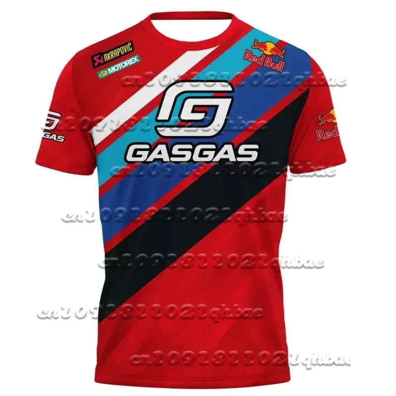 

25 Hot Selling Men's Fast Drying Off-road Motorcycle T-shirt GASGAS Printed Comfortable, Casual, Breathable Short Sleeved Shirt