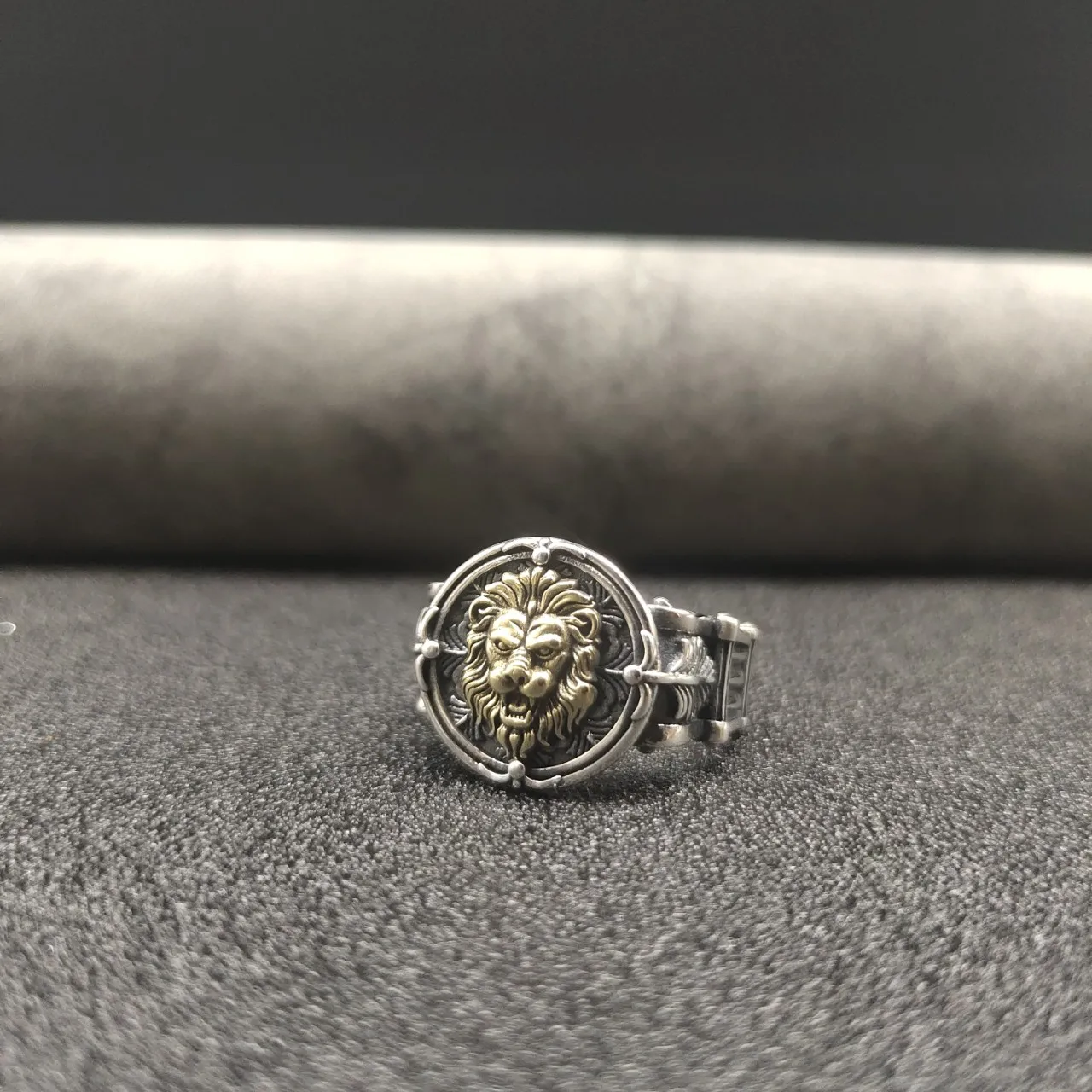 

Lion Head Ring Men 925 Silver Man Sterling Genuine Luxury Punk Choice Woman Open Adjustable Vintage