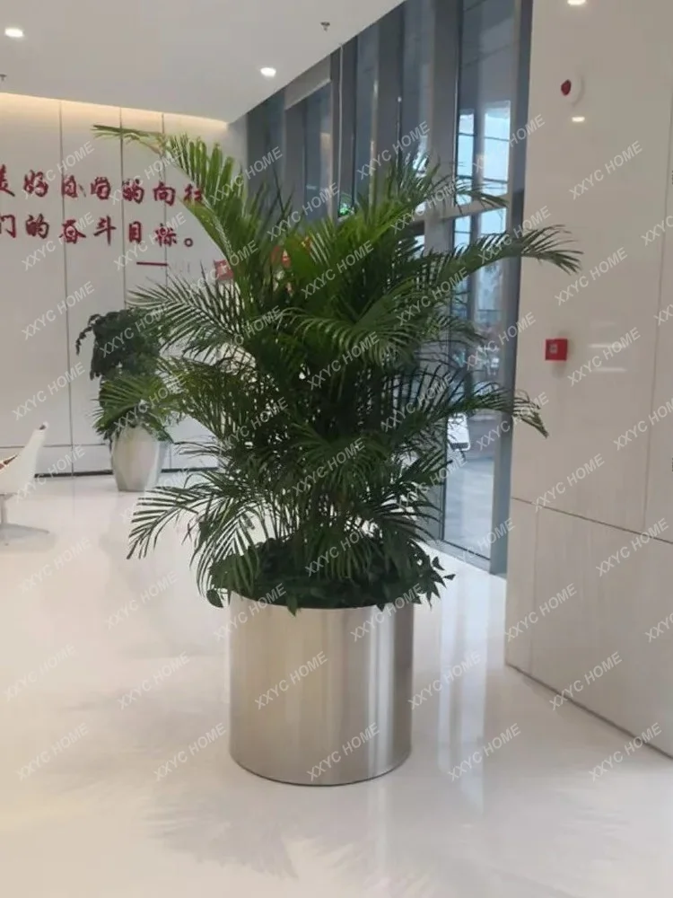 

stainless steel flower pot custom outdoor, box combination large flower tank